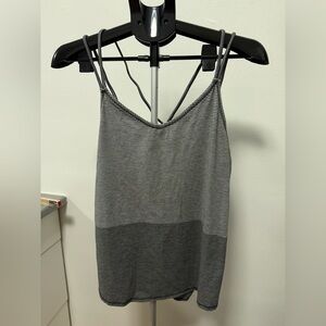 Lululemon Breezy Tank Top Striped Grey Racerback Yoga Athletic Womens